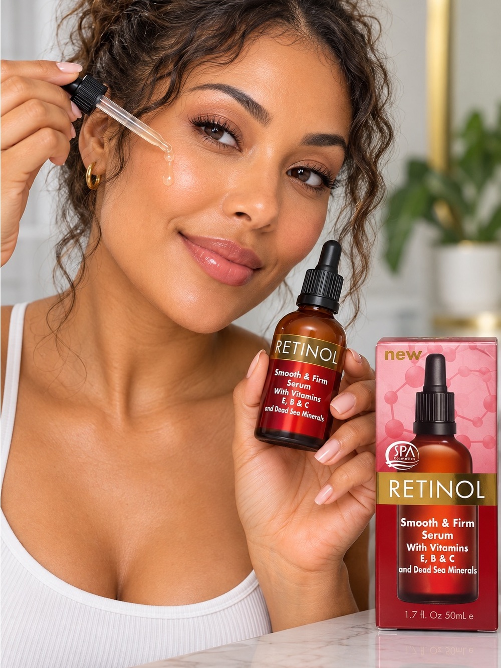 SPA Cosmetics Retinol Smooth & Firm Serum Vitamins E B C 1.7 oz NEW Sealed